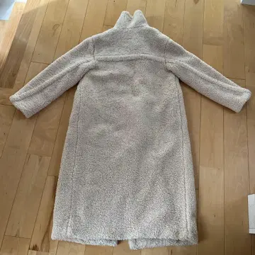 ZARA 베이지 더블 보아 롱 코트 브레스트 자켓