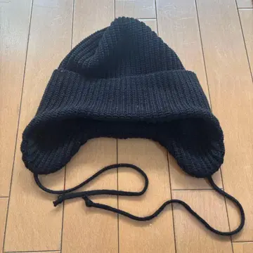 RACAL 귀도리 니트 모자 블랙