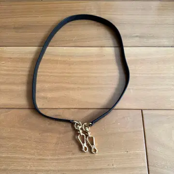 SUN/KAKKE 선카케 가죽 스트랩 블랙