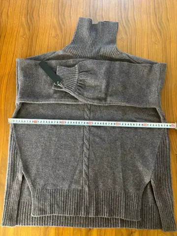 터틀넥 니트 L 야크 모