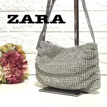 ZARA 실버 비즈 파티 백 클러치백
