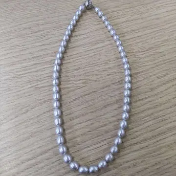 진주 목걸이 실버계 볼형 클로징