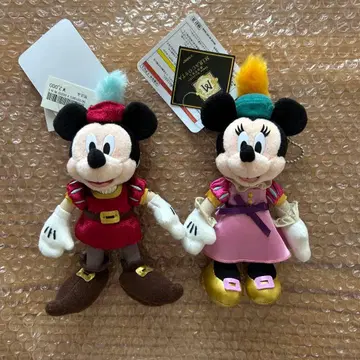 디즈니 미키 미니 봉제 인형 배지 미라코스타 한정판 택 포함