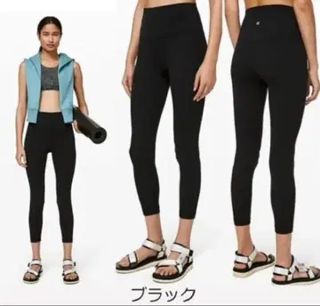 룰루레몬 미사용 새상품 블랙 하이웨스트 레깅스 사이즈 2