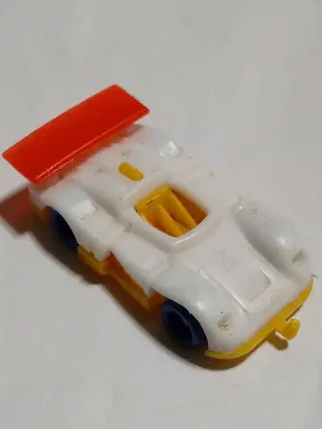 글리코 덤 레이싱카 2번 화이트 옐로우 GC카풍 쇼와 레트로