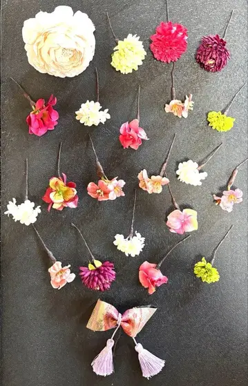 성인식 화려한 머리 장식 세트