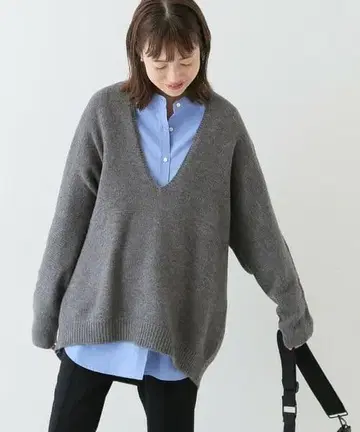 IENA 울 V넥 풀오버