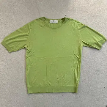 BALLANTYNE 반팔 니트 라이트 그린 코튼 실크