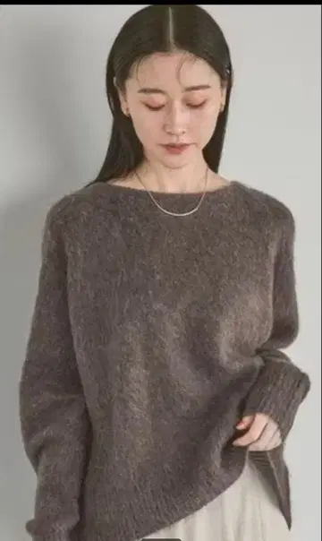 A part by 샤기 니트 풀오버 브라운