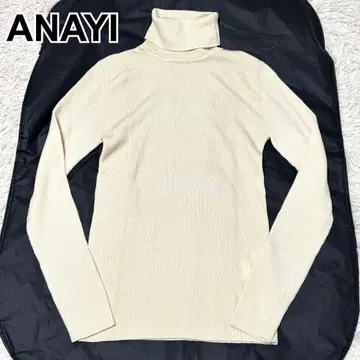 ANAYI 아나이 터틀넥 니트 울 긴팔 아이보리 M 상당