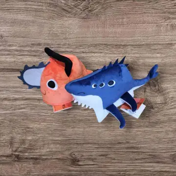 극장판 체인소 맨 레제편 봉제 인형 모자 포치타 & 빔