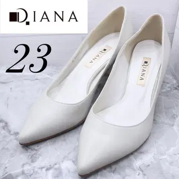 [ 187 ] DIANA 다이애나 펌프스 포인티드 그레이지 화이트 23
