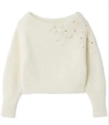 frayid 알파카 샤기 비쥬 오프숄더 니트