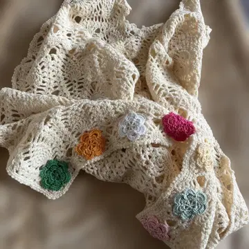 손뜨개질 담요 미사용