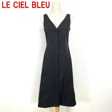 A4165 르쉘 블루 롱 원피스 슬리브리스 슬릿 블랙 36