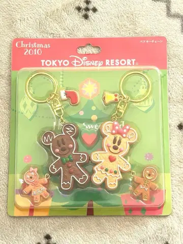 페어 키체인 미키 미니 디즈니 크리스마스 2010 진저맨