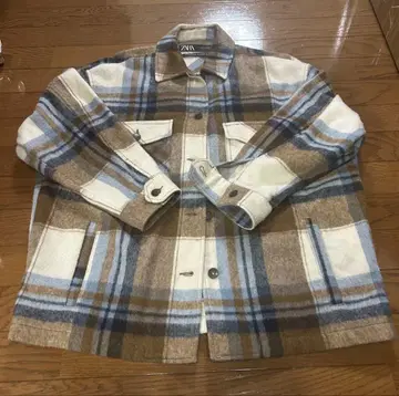 zara 체크 무늬 캐주얼 자켓