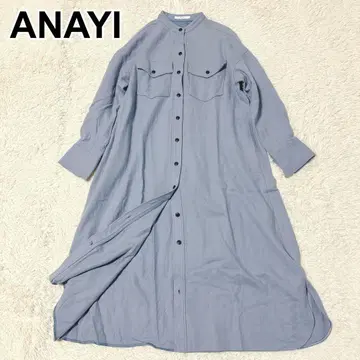 ANAYI 아나이 셔츠 원피스 울 아쉬쿠텐지쿠 셔츠
