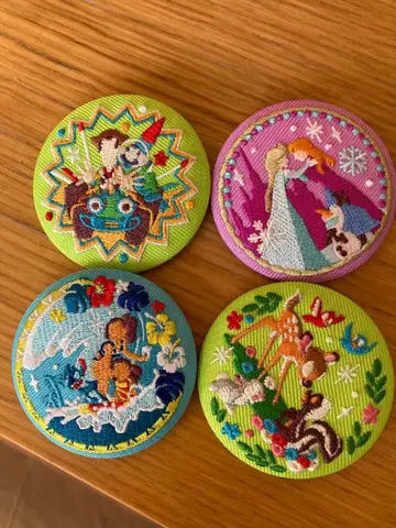 디즈니 자수 캔뱃지 비스킷 2