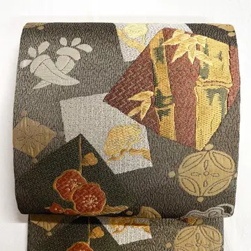 미착용 후쿠로 오비 송죽매 칠보 기모노 오비 011k