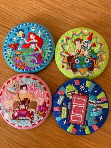 디즈니 자수 캔뱃지 비스킷 2