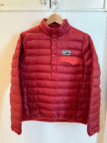 파타고니아 다운 풀오버 S 스냅T 자켓 크림슨 스웨터