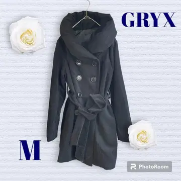 CRYX 클릭스 여배우 칼라 코트 M 사이즈 블랙 벨트 포함