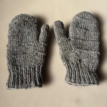 블랙 야크 그레이 울 미튼