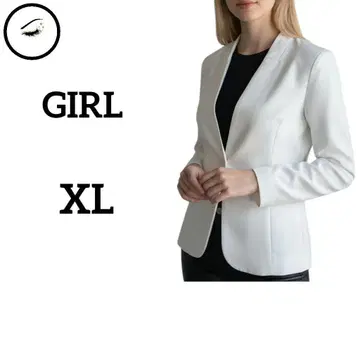 걸 테일러드 자켓 XL 화이트 빅 사이즈 입학식 오피카지 봄