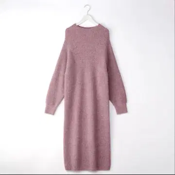 PLST 니트 원피스 퍼플