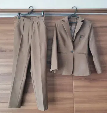 브라운 테일러드 자켓 팬츠 수트 셋업 상하의