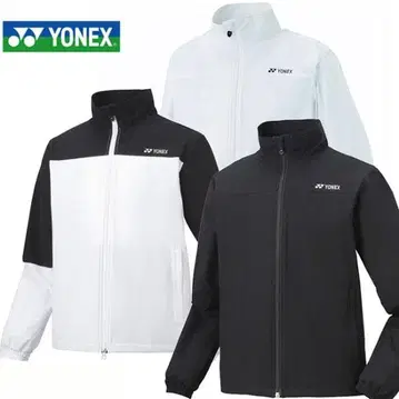 [미사용 새상품] YONEX 블랙/화이트 자켓 L 사이즈