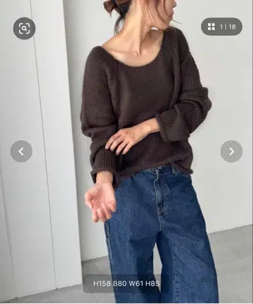 El mar 래글런 보트넥 니트