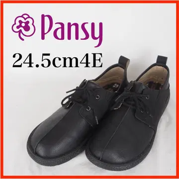 O7174*Pansy*레이스업 슈즈*24.5cm4E*블랙