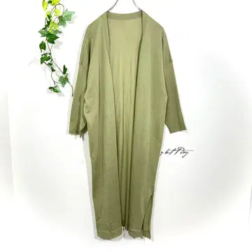 해피 마릴린 롱 가디건 (L-XL) 그린 겉옷 버튼리스