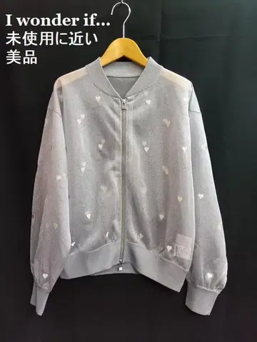 미사용에 가까운 아이 원더 이프 긴자 매기 하트 무늬 더블 지퍼 블루종