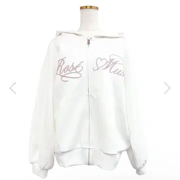 RoseMuse 로제뮤즈 Logo 3d embroidery hoodie