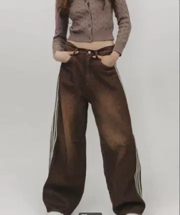 THETOE Emirates Track Denim Pants 브라운 xs