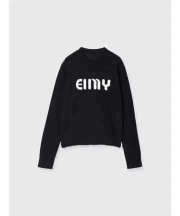 eimy istoire 에이미 이스트 월 로고 니트 블랙 검정