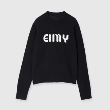 eimy istoire 에이미 이스트 월 로고 니트 블랙 검정