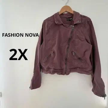 FASHION NOVA 가죽 자켓 2X 브라운 자켓