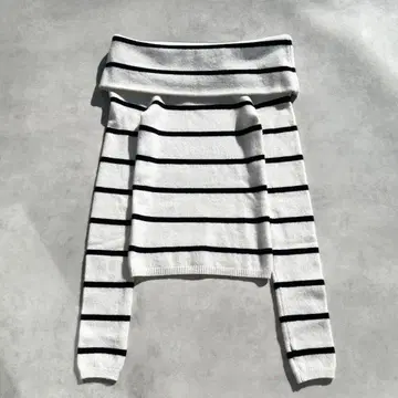 마이란 캐시미어 오프숄더 니트 보더 24AW 사사키 케이코 착용