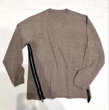 BACKLASH 캐시미어 울 크루넥 지퍼 니트/백라쉬 스웨터