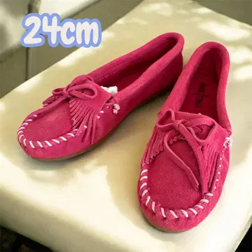 [ 새상품 ] MINNETONKA 미네통카 모카신 24cm 핑크