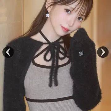 미셸 마카롱 새상품 완판템 샤기 볼레로 세트 니트 원피스