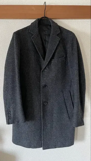 유나이티드 애로우즈 트위드 체스터 코트 S 울 코트 두꺼운 원단