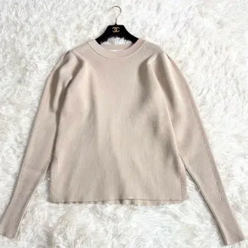 새상품급 해린 도트사이 리브 니트 파워 숄더 상의 프리 사이즈