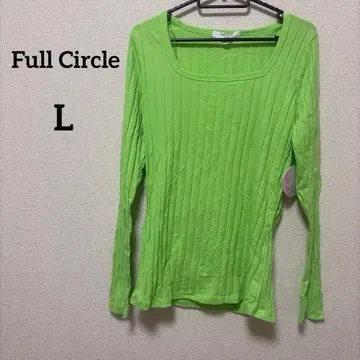 Full Circle [ L ] 형광 그린 긴팔 티셔츠
