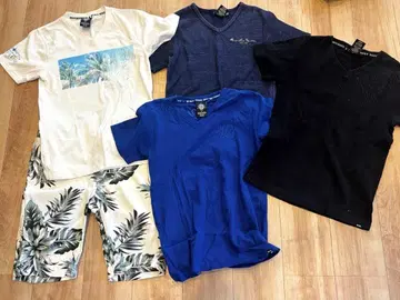 MCD 화이트 블루 블랙 티셔츠 세트 5종 세트