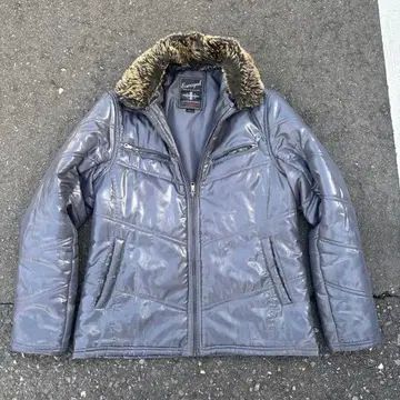 y2k 퍼 다운 자켓 헤이세이 시크 스타일 갸루 남자 그런지